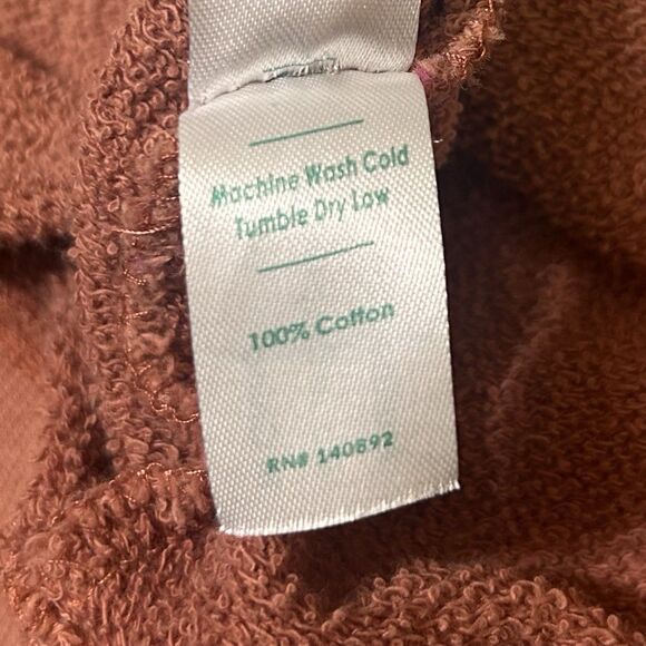 Marine Layer Vintage Terry Sweatshirt Amber Brown Dip Dye Size M - Picture 11 of 12